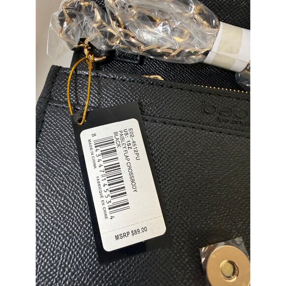 Paisley flap Bebe Los Angeles Crossbody/Clutch – Black & White – NWT - Picture 5 of 7